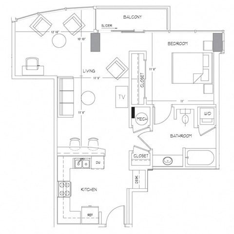 Floorplan at Glass House by Windsor